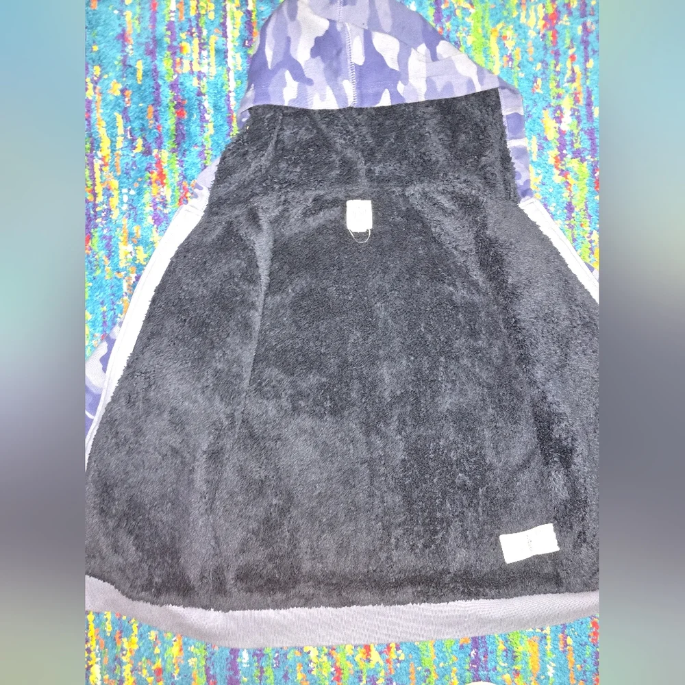 NWOT GAP Kids Size MD Blue Camo Zipup‎ Hoodie Fleece Lined